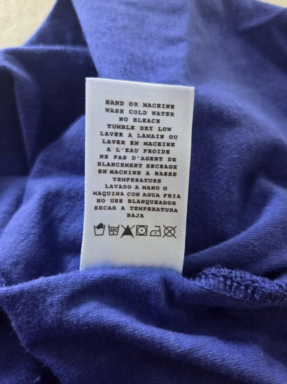 Namaste Positive Niyama Sol Organic Cotton La Jolla Tank Top Electric Indigo XS - Picture 8 of 8